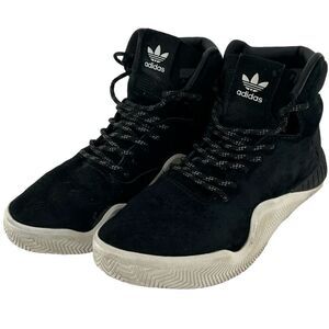 Adidas Vintage Tubular Instinct Core Black White High Top Sneakers Women's Sz 5